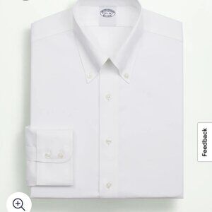 Brooks Brothers Mens White Button Down Classic Size M